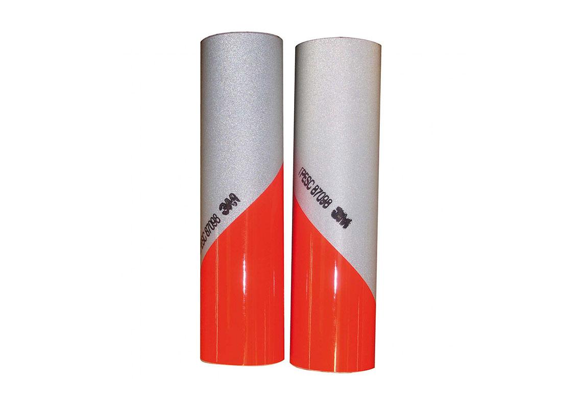 KIT 2 ROLLS OF ADHESIVE ALTERNATE TAPE RED FLUOR (D+G) CLASS A SACHET 2x0.14m